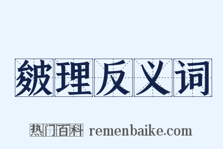 皴理反义词是什么意思的图片